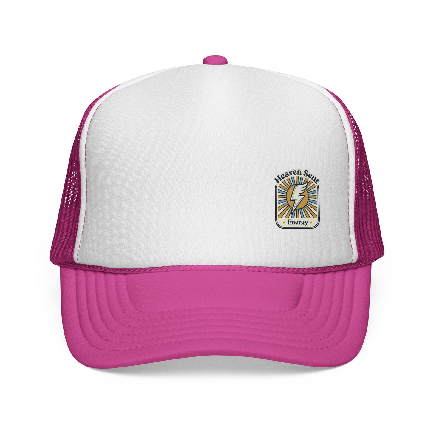 Vintage Lightning Bolt Trucker Cap — Wilderness Energy Patch