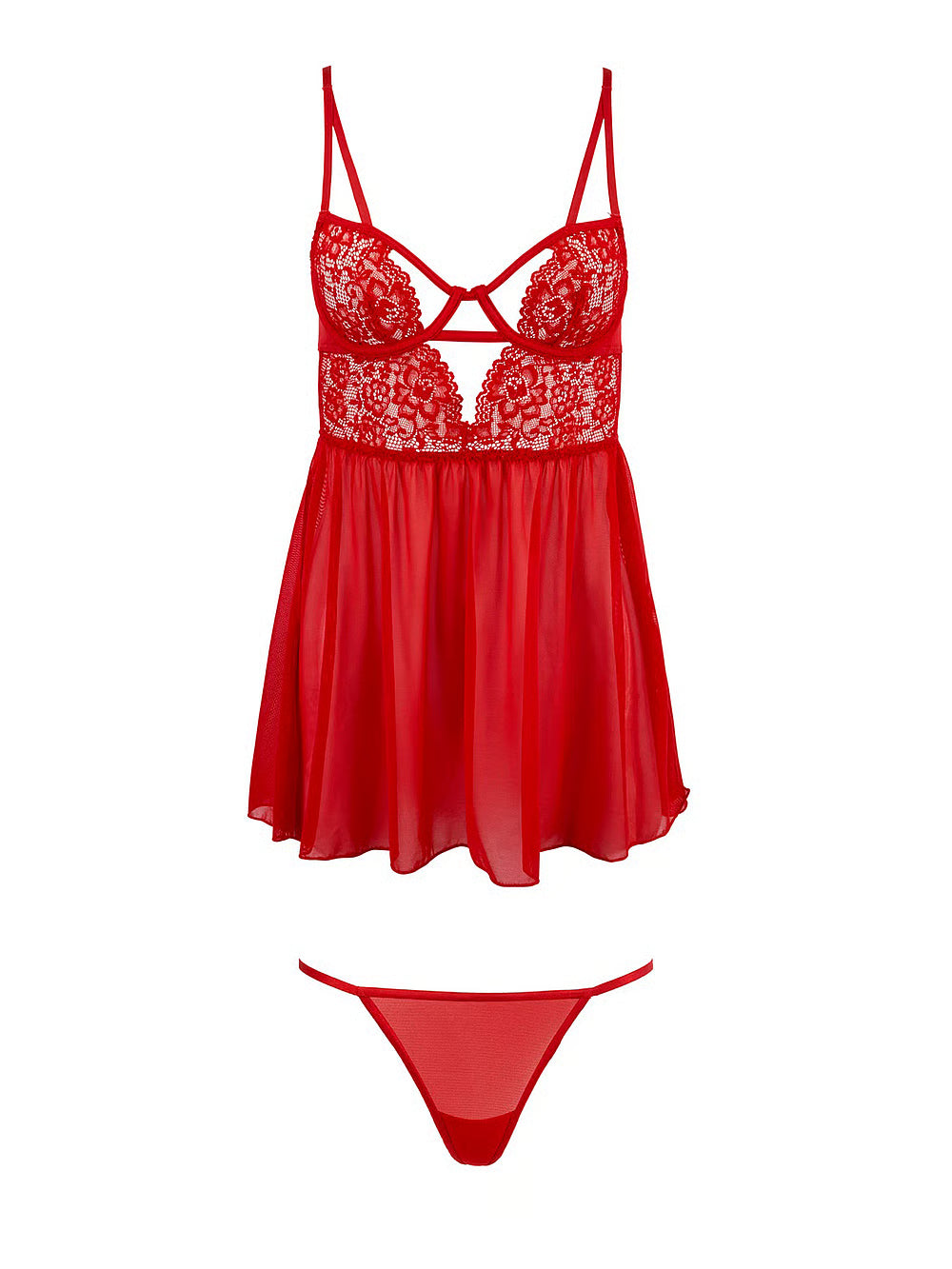 Adore Me Rae Babydoll | Lace & Mesh Babydoll Lingerie for Women