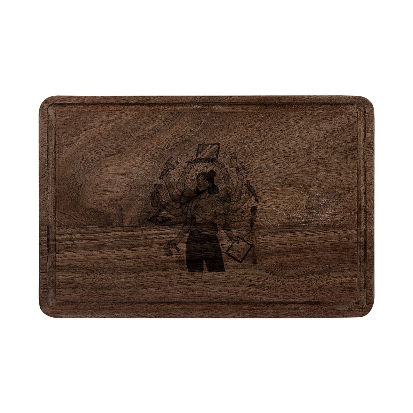 Multitasking Chef Engraved Cutting Board - Tábua de Corte Gravada — Chef Multitarefa