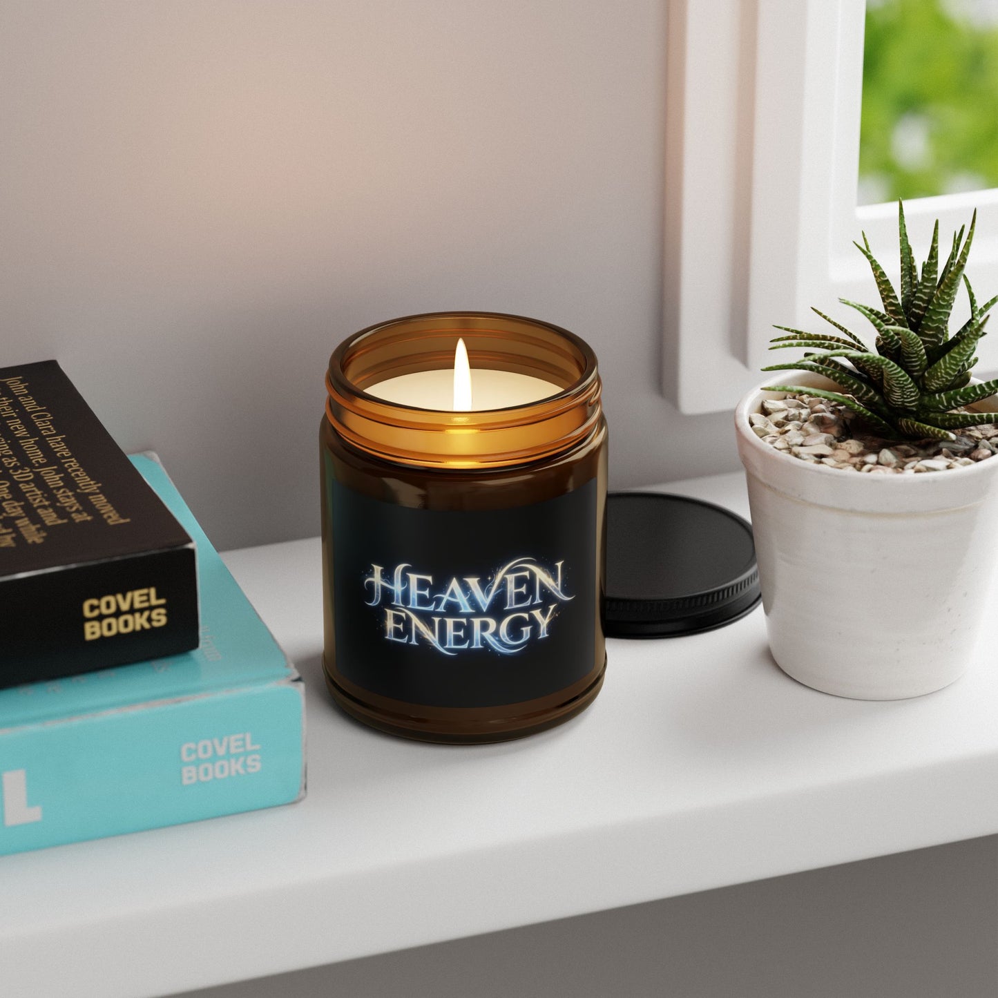 Heaven Energy Scented Candle — Amber Soy Jar
