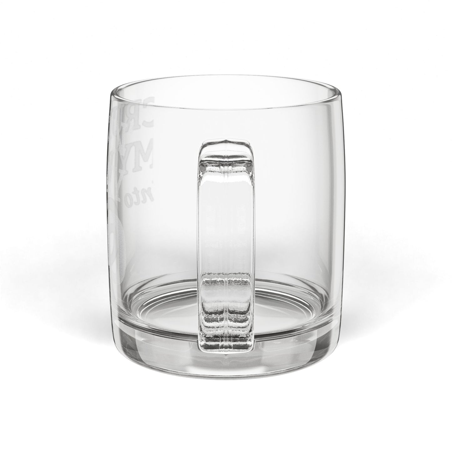 Engraved Glass Coffee Mug — 12.25 oz Clear Personalized Coffee Cup