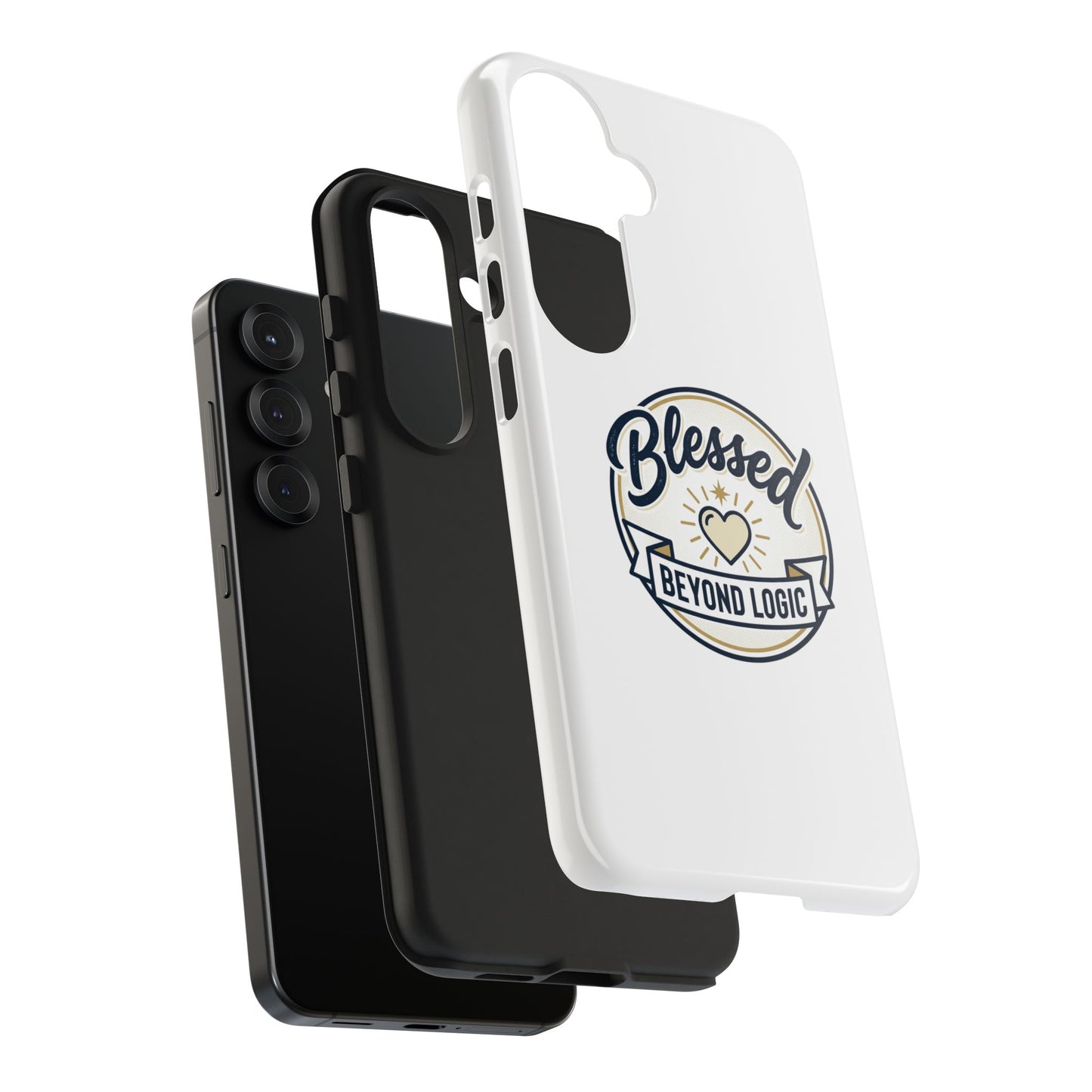 Blessed Beyond Logic Tough Phone Case — Inspirational Christian Phone Cover