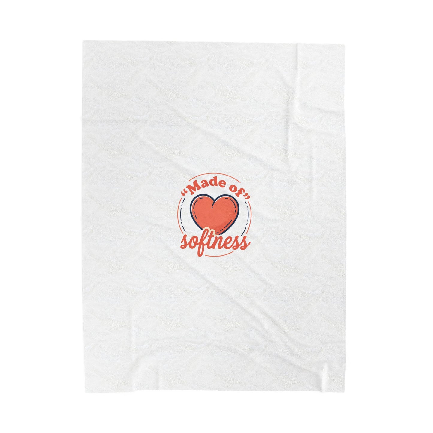 Made of Softness Velveteen Plush Blanket – Cozy Heart Design