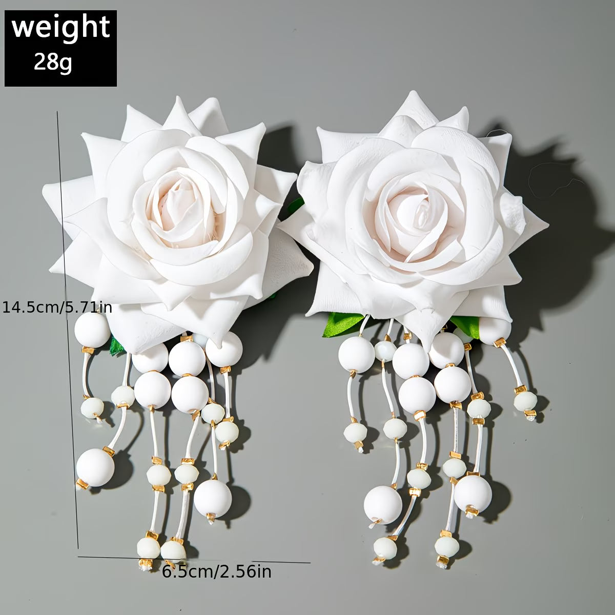 RoséCharm™ Faux Rose Drop Earrings | Elegant Floral Tassel Earrings for Women
