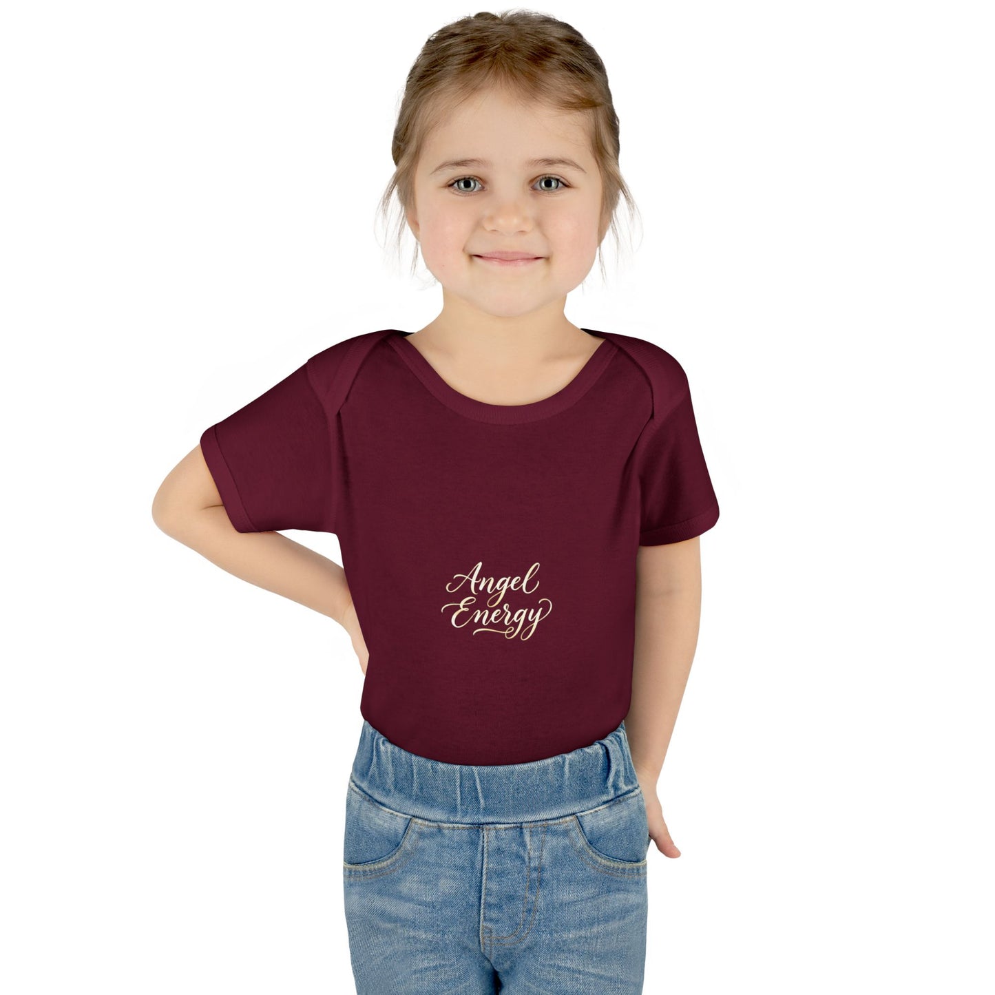 Infant Bodysuit - 'Angel Energy' Cute Baby Onesie (Newborn to 24M)