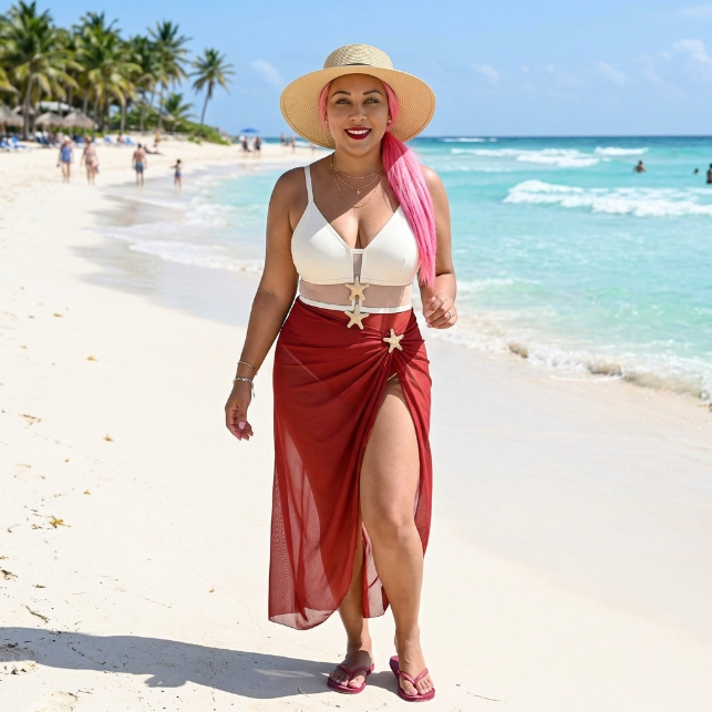 Ocean Muse Color-Block 2-in-1 Swimsuit & Skirt Set