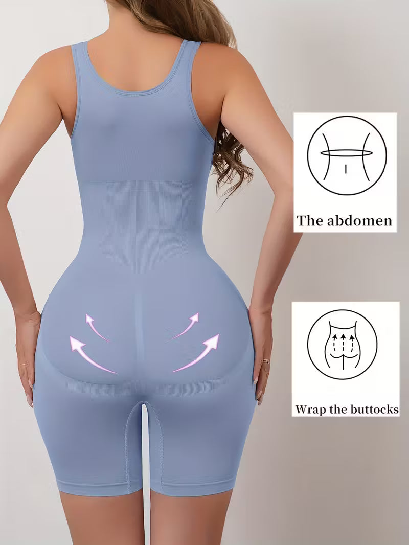 SculptFlex™ Double-Layer Compression Body Shaper | Seamless Tummy Control & Waist-Cinching Bodysuit