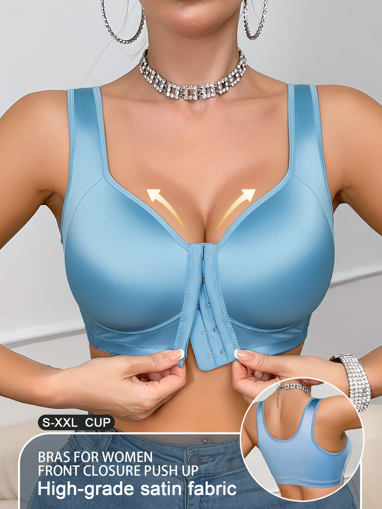 SilkGlow™ Seamless Satin Bra | Soft Support Everyday Comfort Bra for Women