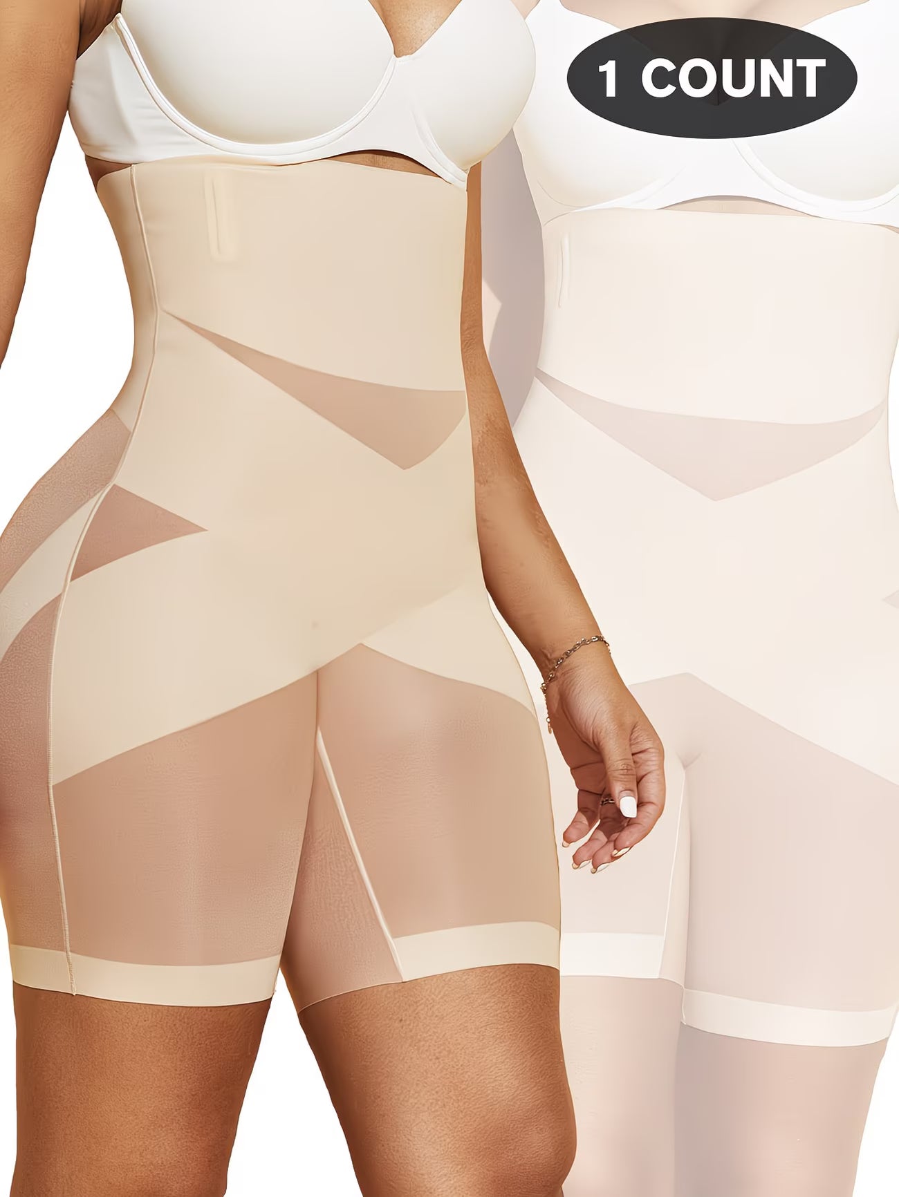 IronCurve™ Steel-Boned Shapewear Bodysuit | Double-Layer Waist Control Cross-Strap Contouring Corset