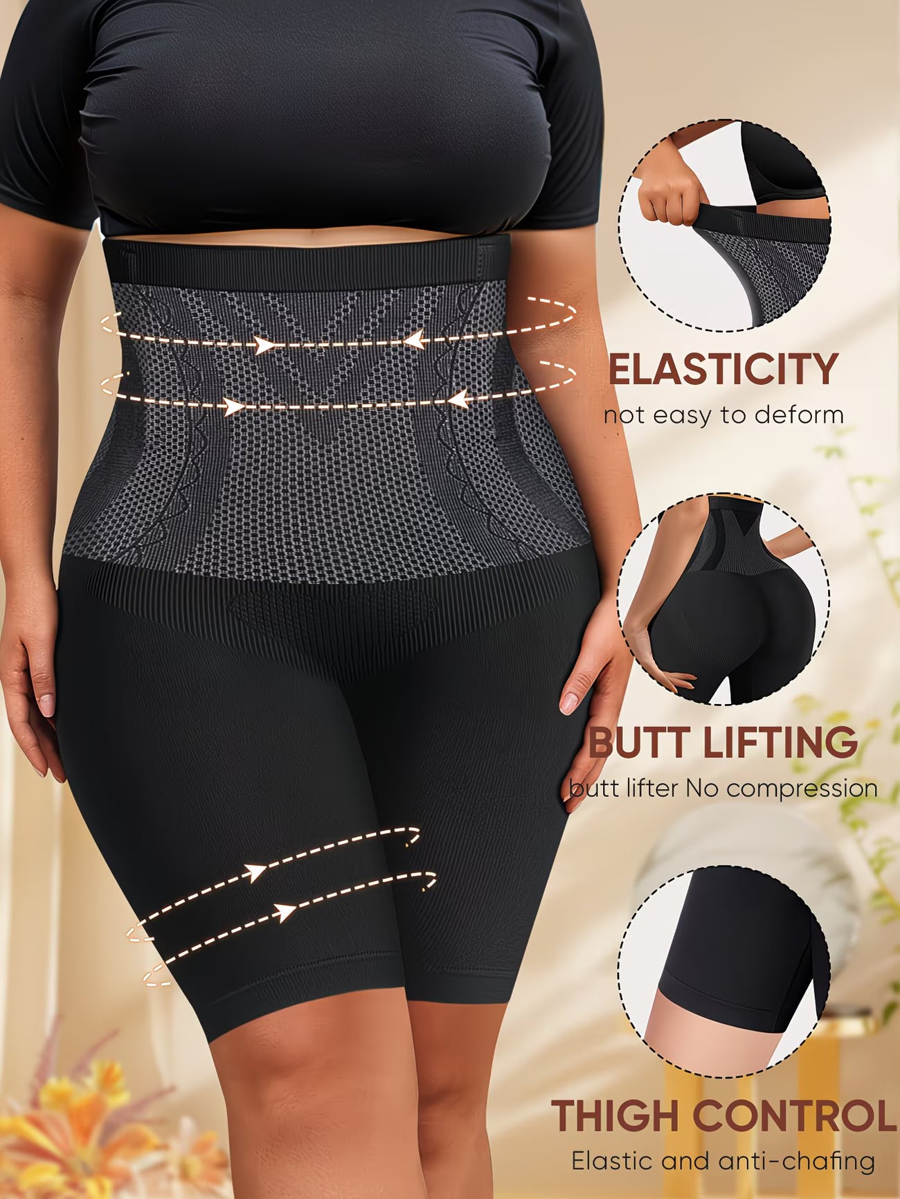CurveControl™ Plus Size High-Waist Shaping Underwear | Tummy Control & Butt Lift Seamless Briefs