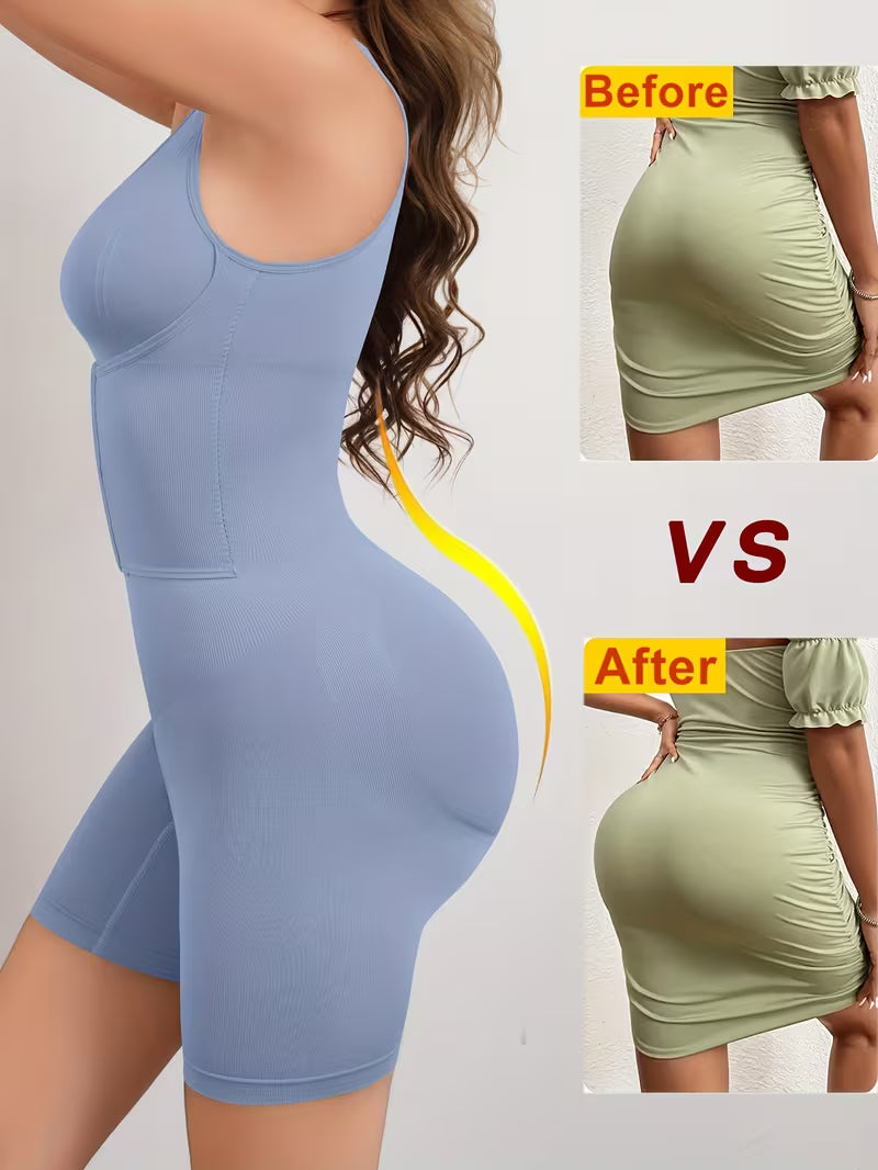 SculptFlex™ Double-Layer Compression Body Shaper | Seamless Tummy Control & Waist-Cinching Bodysuit