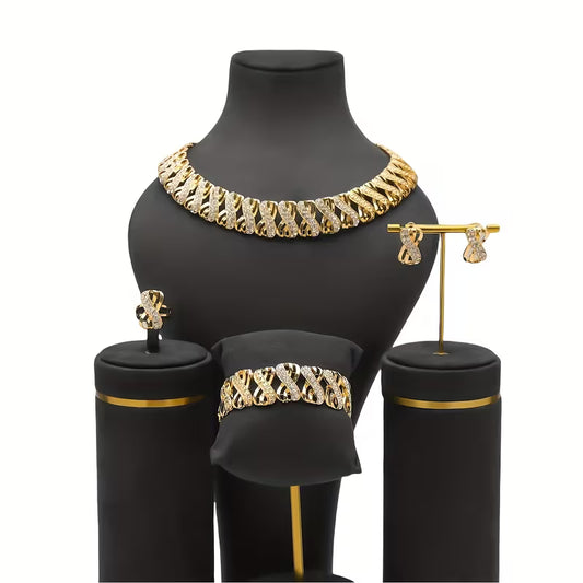 NomadLuxe™ Vintage Jewelry Set | Elegant Necklace & Bracelet Set for Women