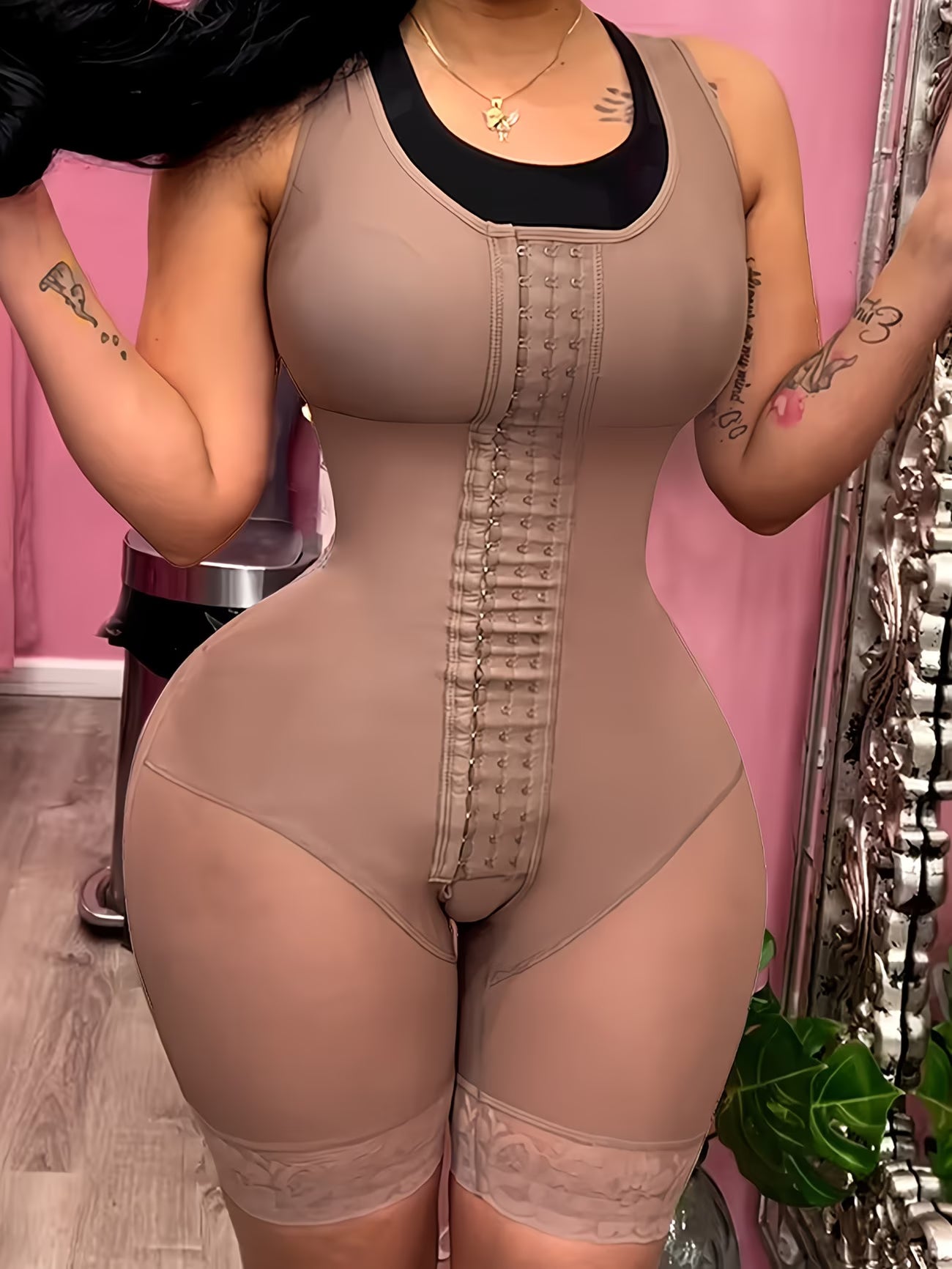 CurvaLuxe™ Plus Size Colombian Faja | High Compression Full Body Tummy Control Shapewear