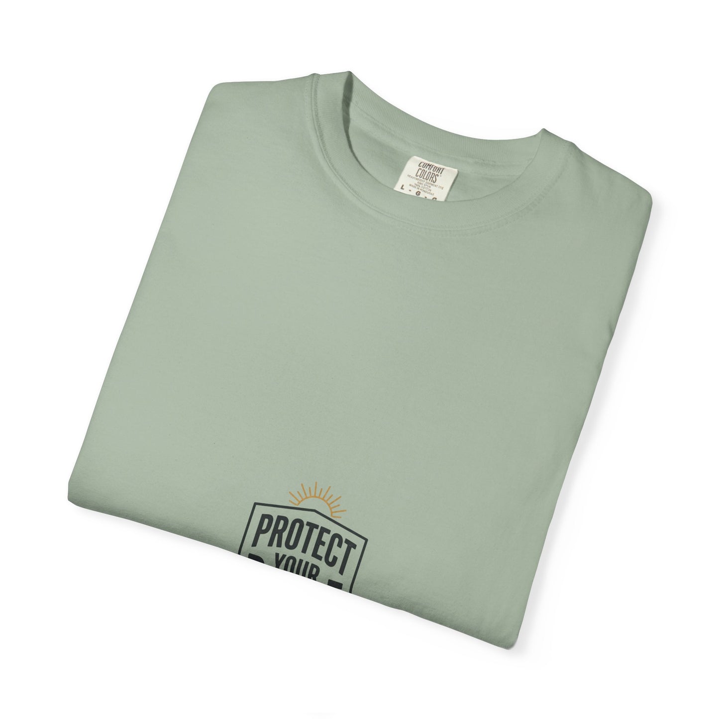 Protect Your Peace T-Shirt — Minimal Shield Graphic, Inspirational Casual Tee