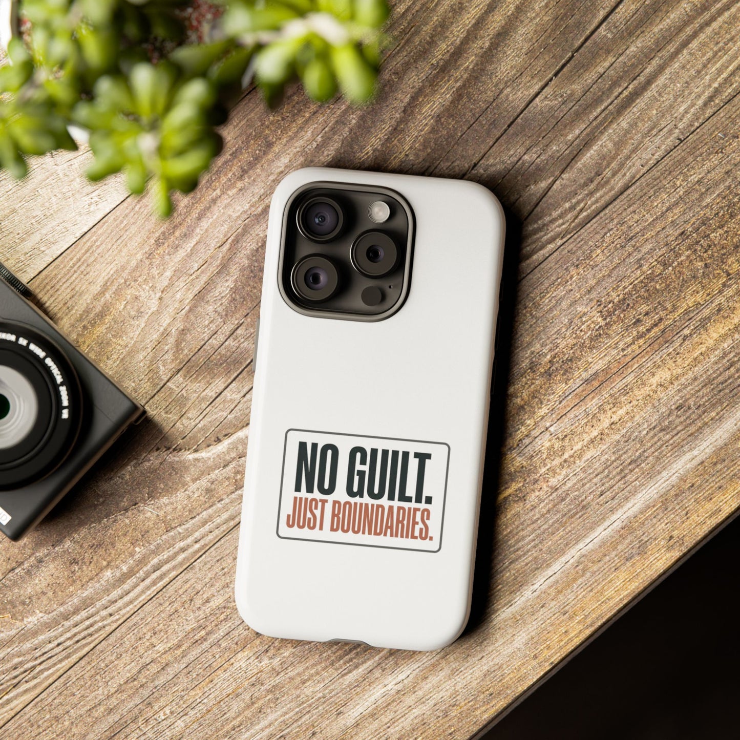 Phone Case — “No Guilt. Just Boundaries.” Motivational Protective Case