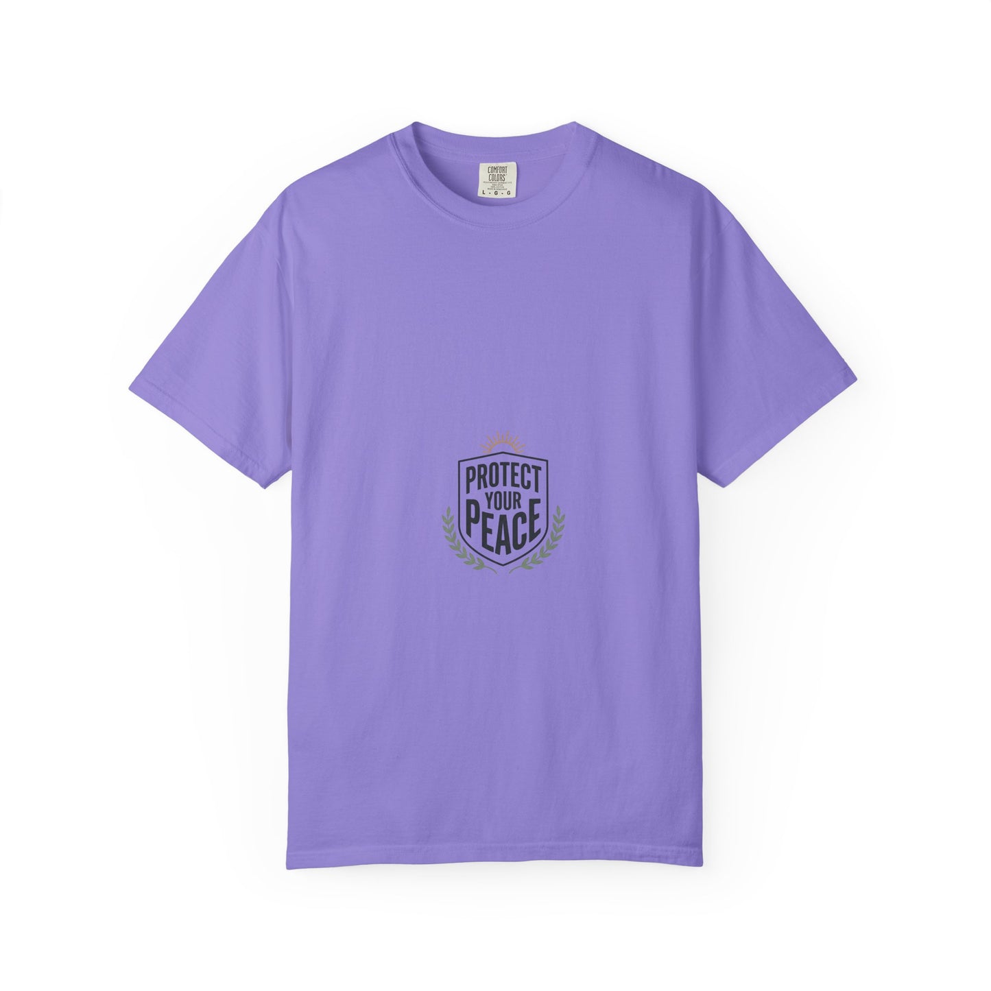 Protect Your Peace T-Shirt — Minimal Shield Graphic, Inspirational Casual Tee