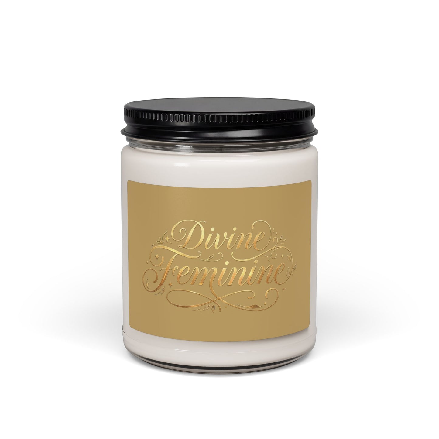 Divine Feminine Scented Soy Candle — 9oz Aromatherapy Jar (Self-Care, Meditation & Gift)