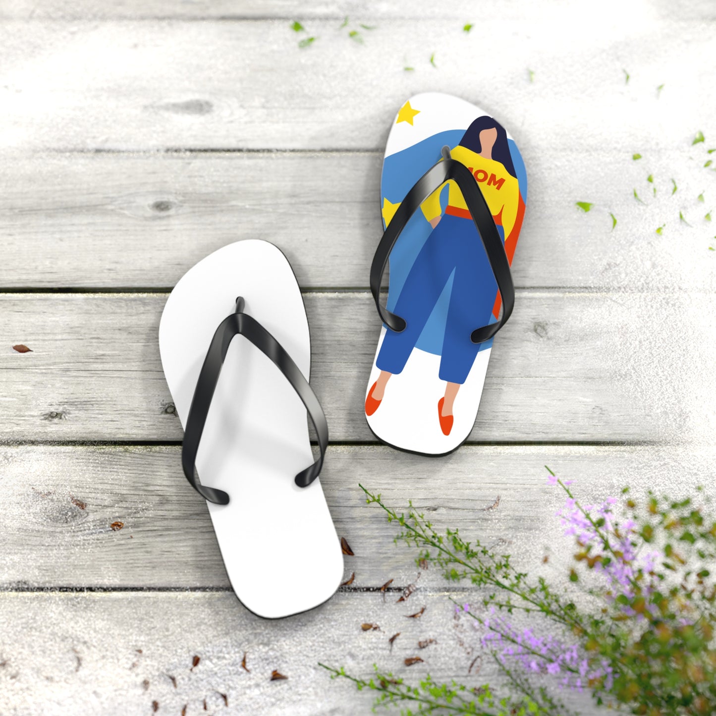 Supermom Graphic Flip Flops – Women’s Casual Summer Sandals