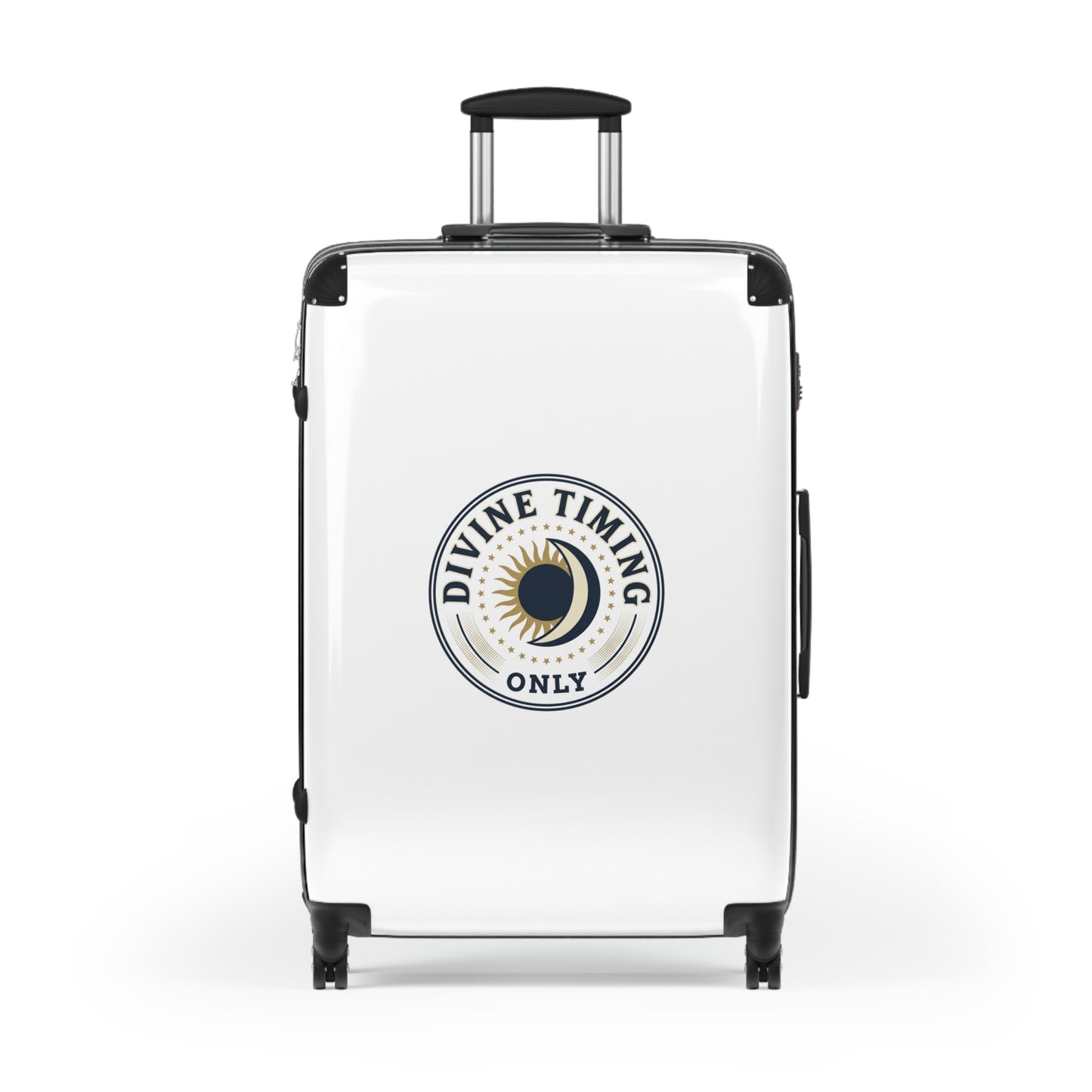 Carry-On Suitcase — 'Divine Timing Only' Moon & Sun Travel Luggage