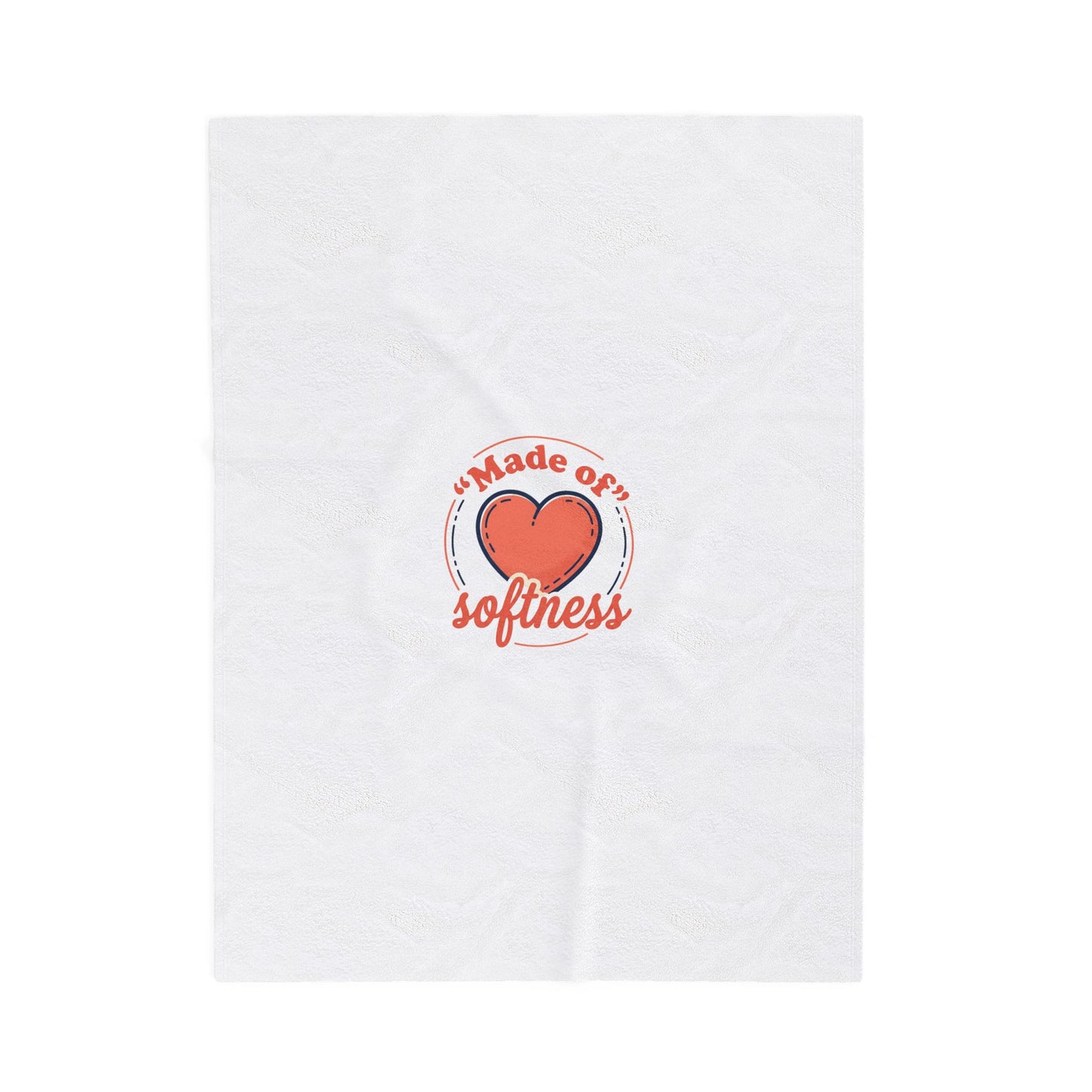 Made of Softness Velveteen Plush Blanket – Cozy Heart Design