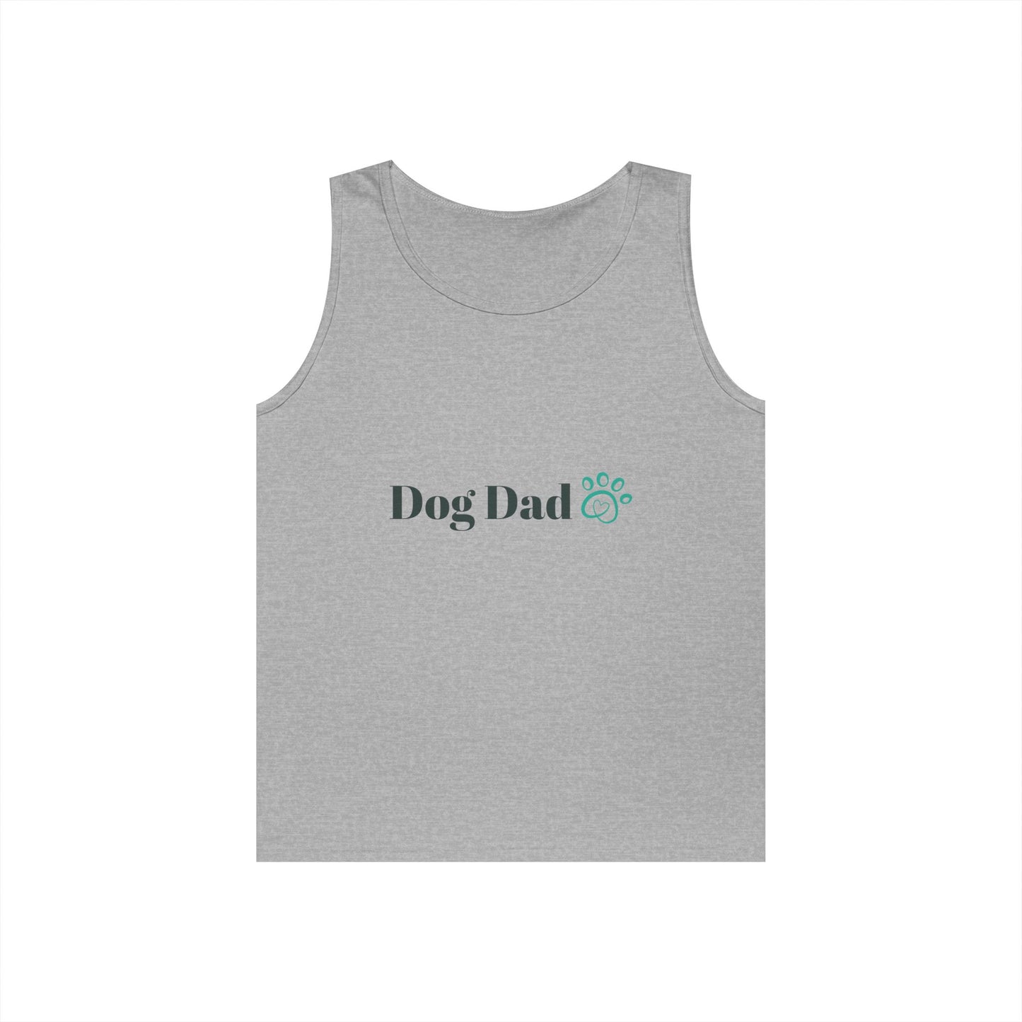 Dog Dad Tank Top — Minimal Paw Print Men’s Summer Tee