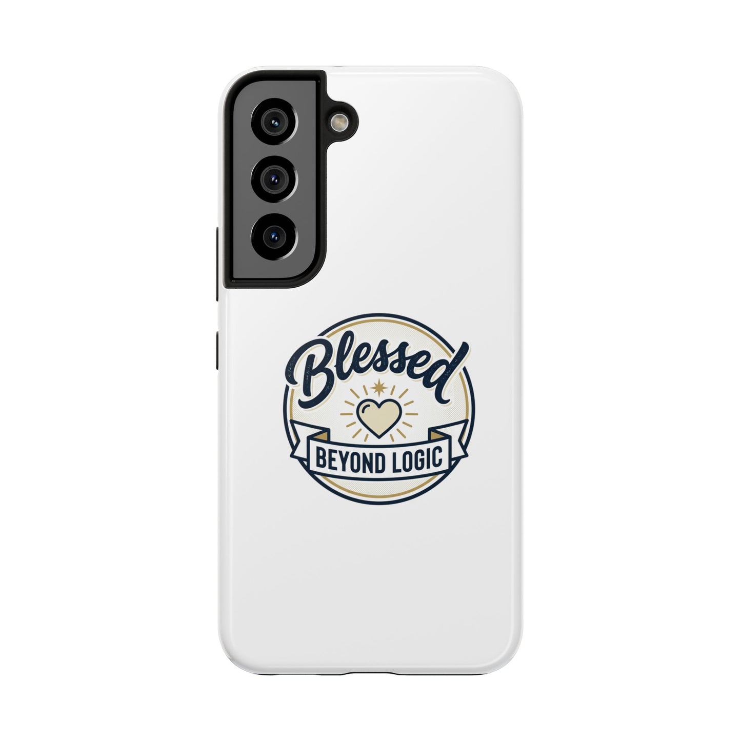 Blessed Beyond Logic Tough Phone Case — Inspirational Christian Phone Cover