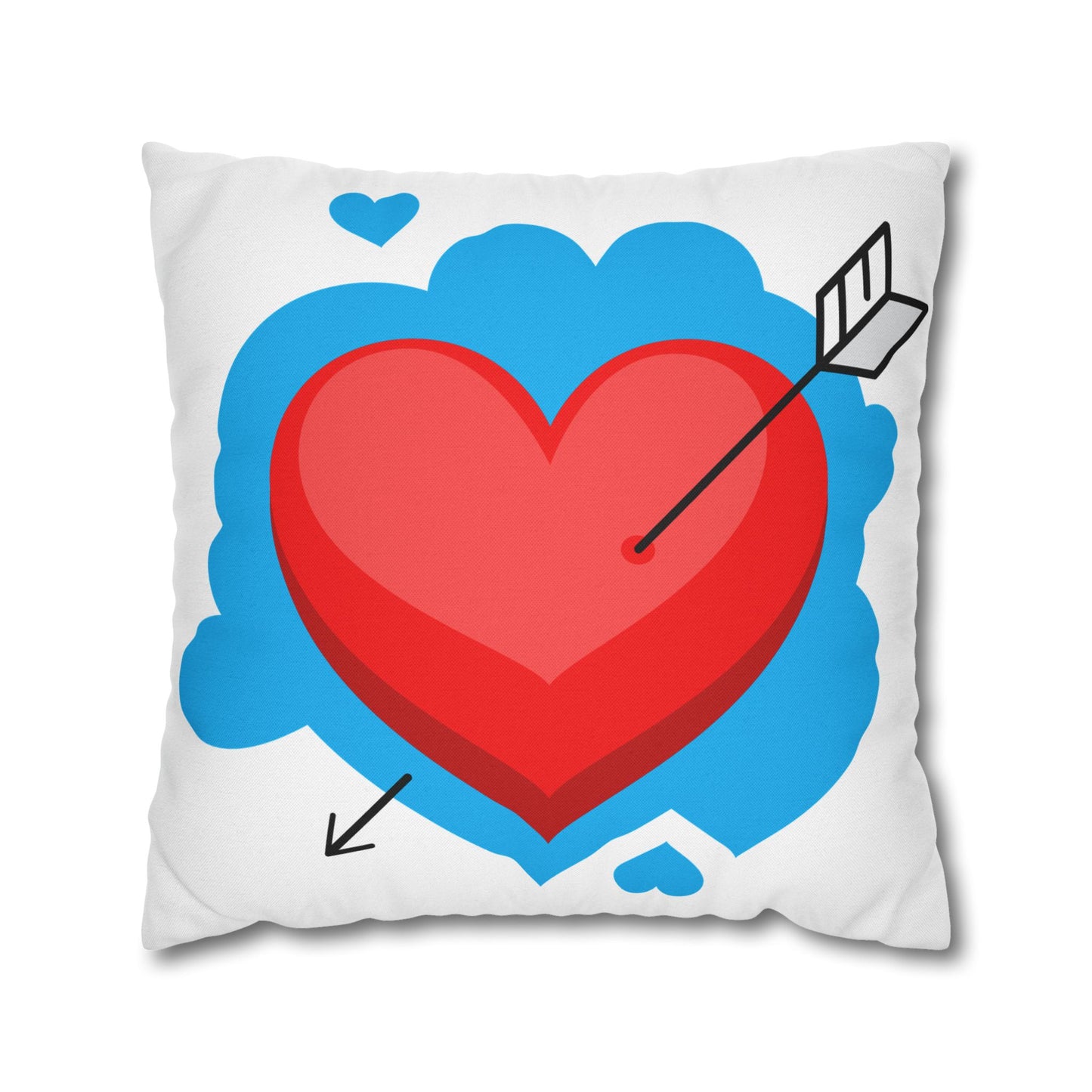 Heart with Arrow Decorative Pillow – Cute Valentine Accent Cushion