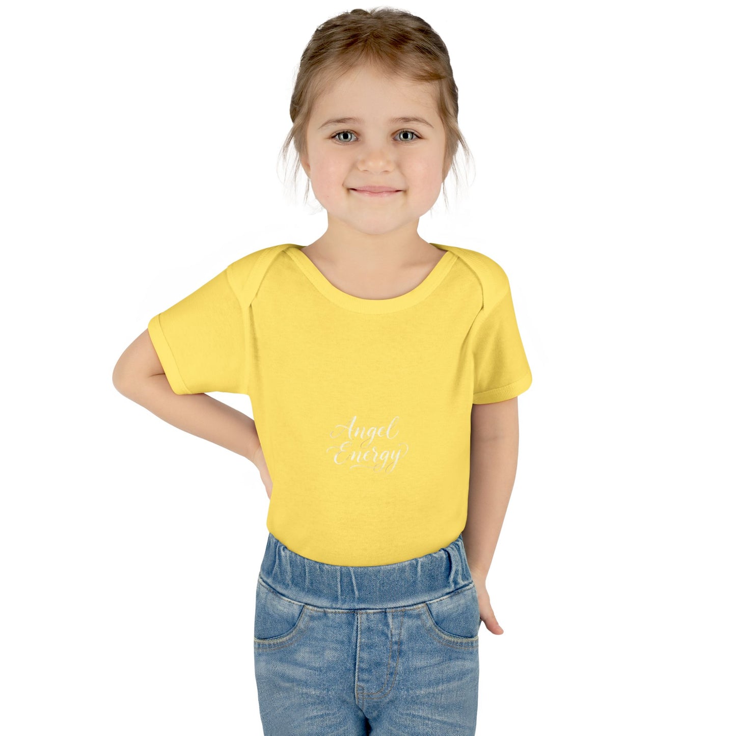 Infant Bodysuit - 'Angel Energy' Cute Baby Onesie (Newborn to 24M)