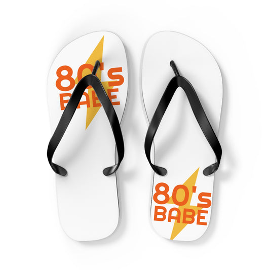 80's Babe Retro Lightning Beach Flip Flops
