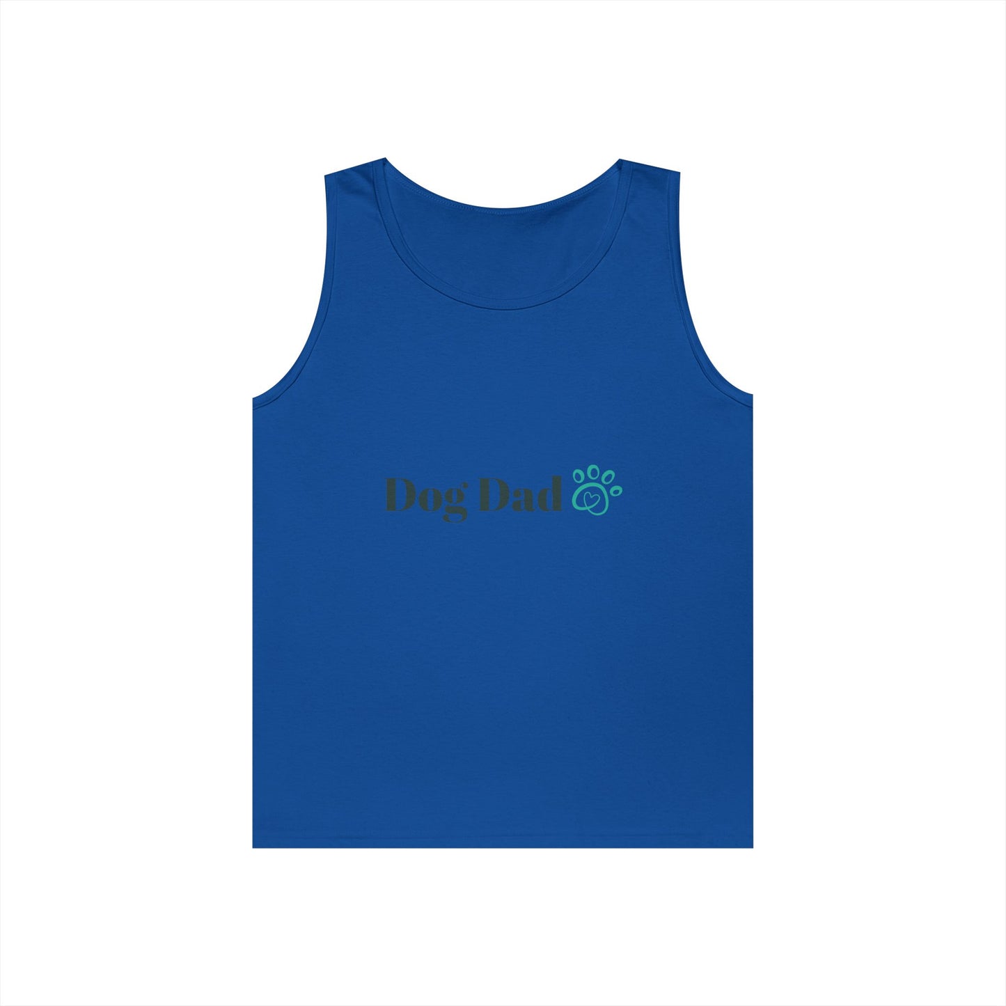 Dog Dad Tank Top — Minimal Paw Print Men’s Summer Tee