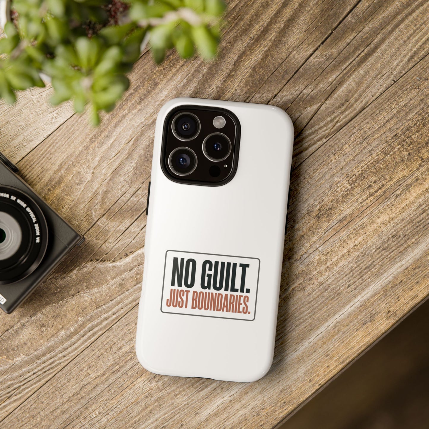 Phone Case — “No Guilt. Just Boundaries.” Motivational Protective Case