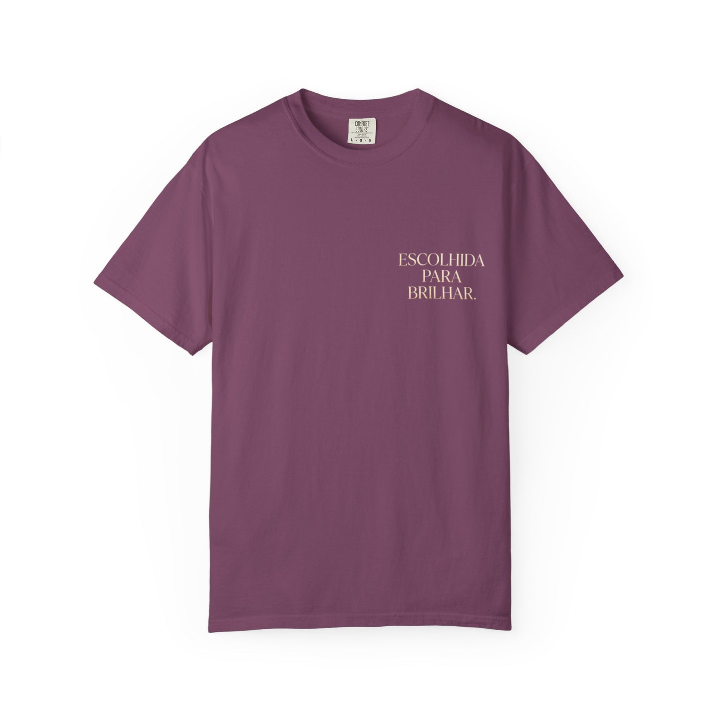 T-shirt tingida em peça "Escolhida Para Brilhar"