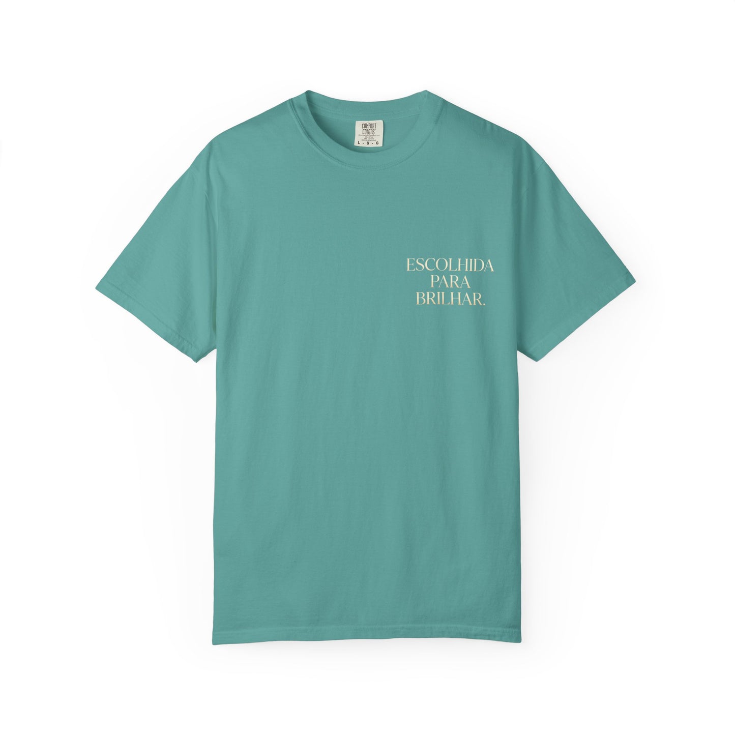 T-shirt tingida em peça "Escolhida Para Brilhar"