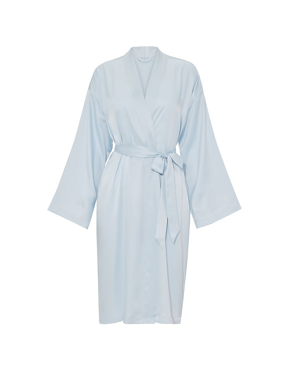 Victoria's Secret Signature Satin Midi Robe | Luxe Silky Lounge Robe for Women