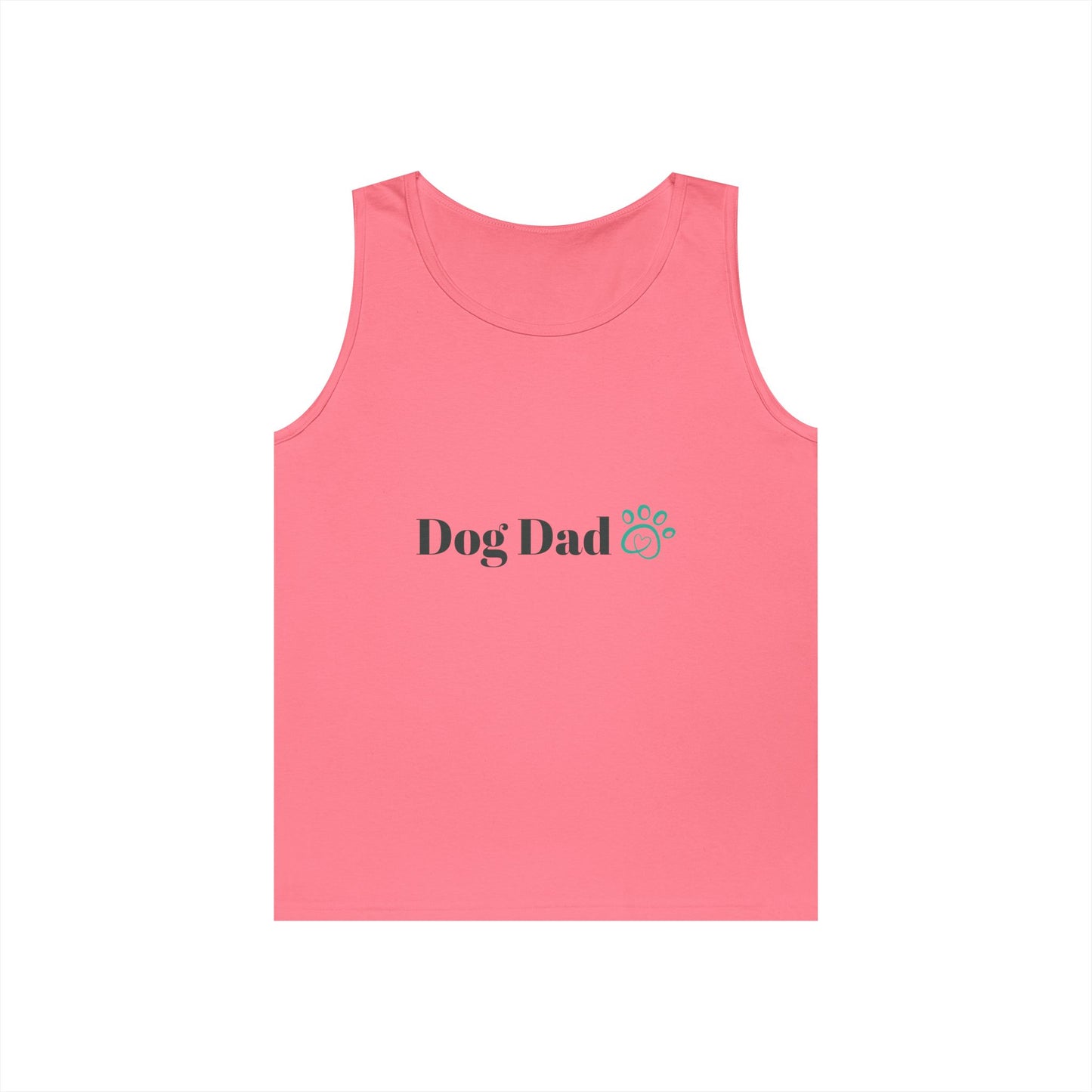 Dog Dad Tank Top — Minimal Paw Print Men’s Summer Tee