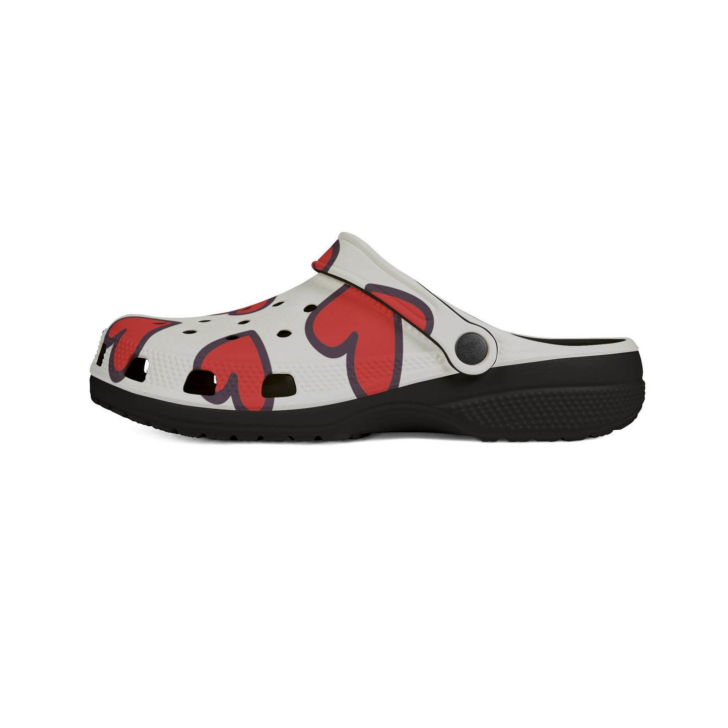 Heart Pattern EVA Foam Clogs - Lightweight Slip-On Garden Shoes