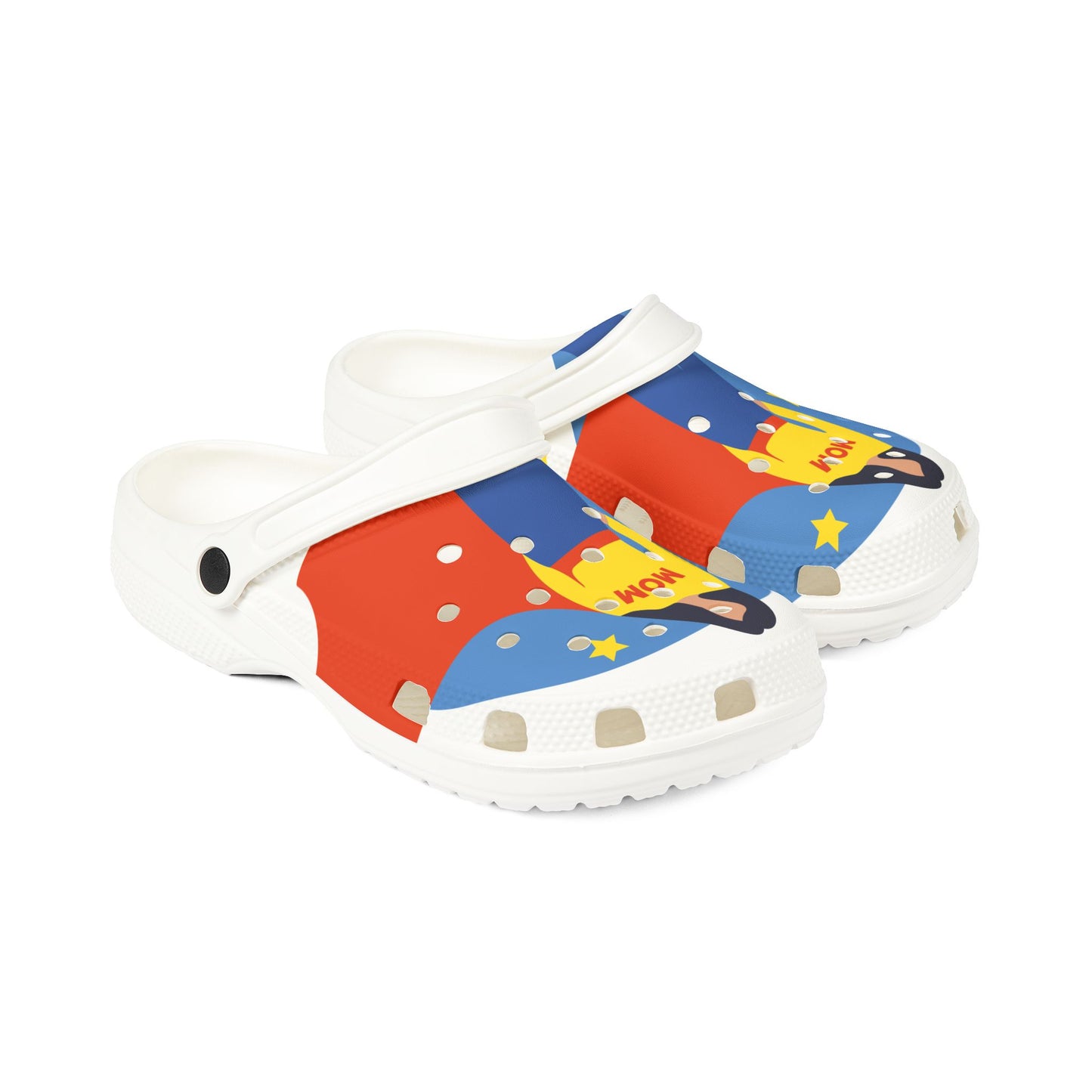 Mom Superhero EVA Foam Clogs — Colorful Mother's Day Slip‑On Shoes