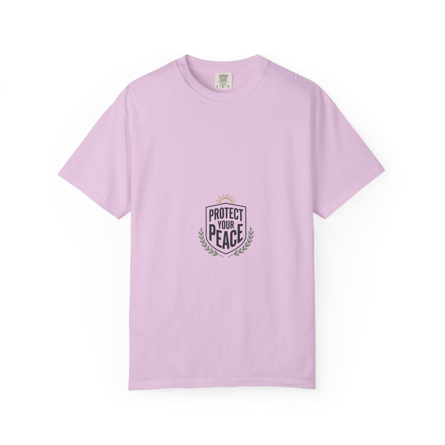 Protect Your Peace T-Shirt — Minimal Shield Graphic, Inspirational Casual Tee