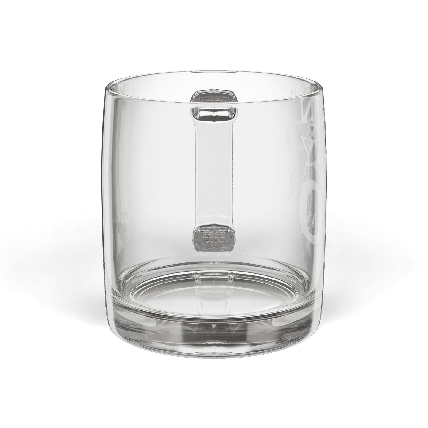 Engraved Glass Coffee Mug — 12.25 oz Clear Personalized Coffee Cup