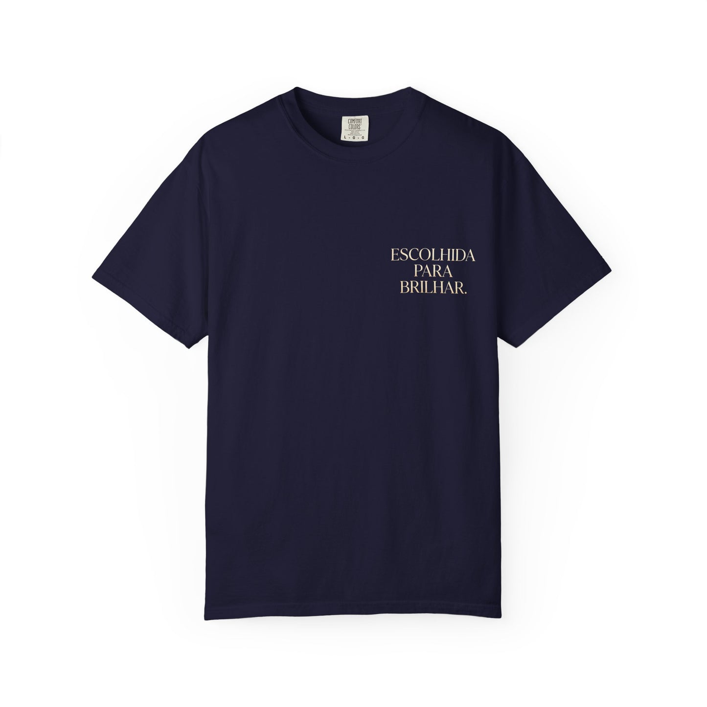 T-shirt tingida em peça "Escolhida Para Brilhar"