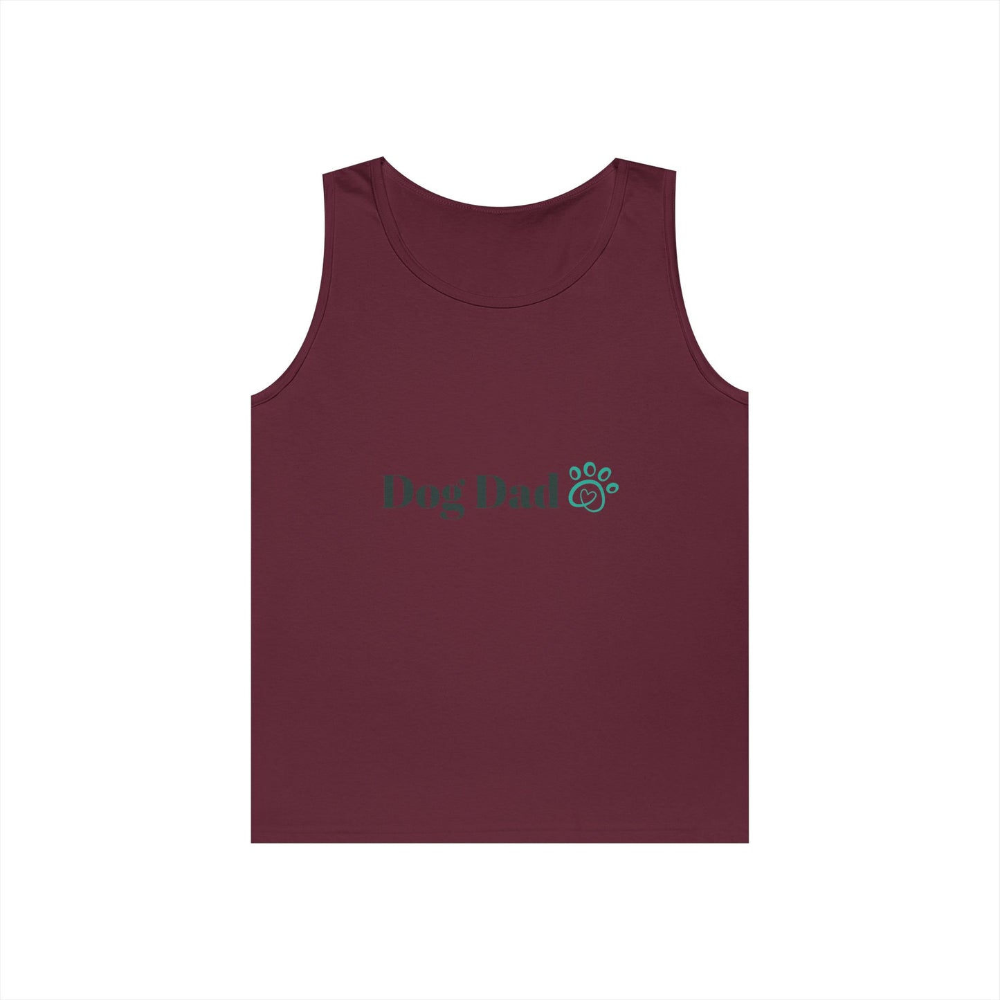 Dog Dad Tank Top — Minimal Paw Print Men’s Summer Tee