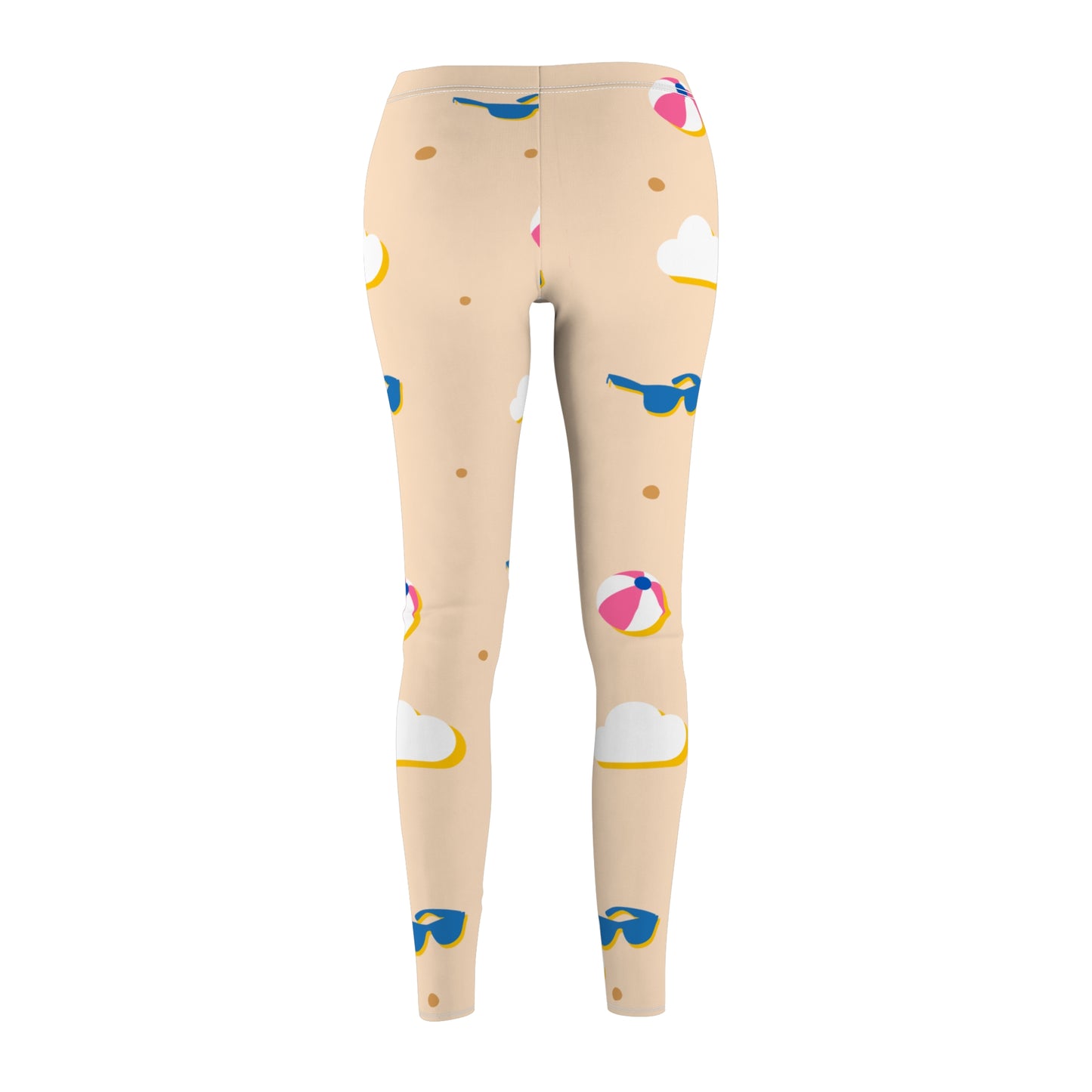 Beach Ball & Sunglasses Leggings — Women’s Summer Casual AOP Leggings