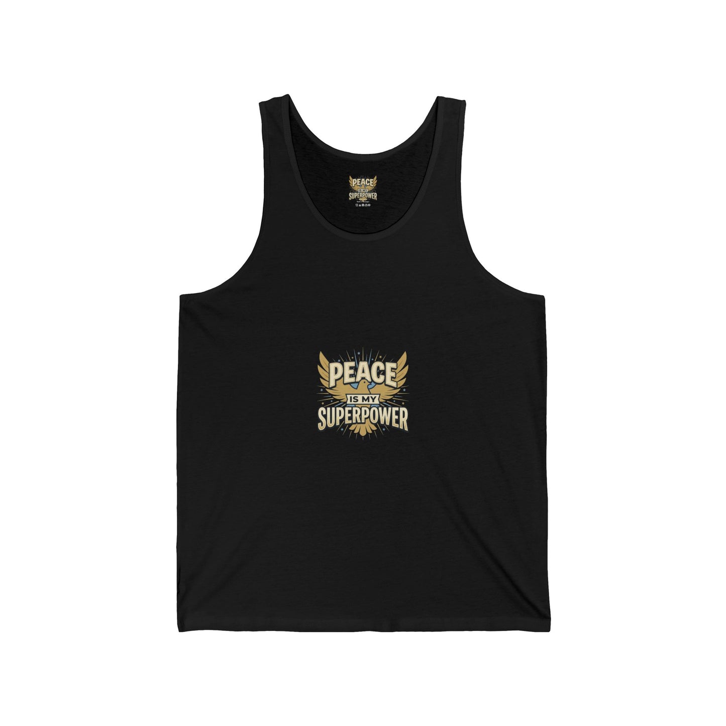 Tank Top — "Peace Is My Superpower" Graphic Fitness Tank