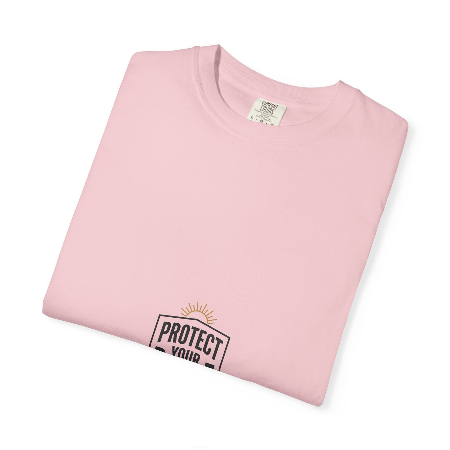Protect Your Peace T-Shirt — Minimal Shield Graphic, Inspirational Casual Tee