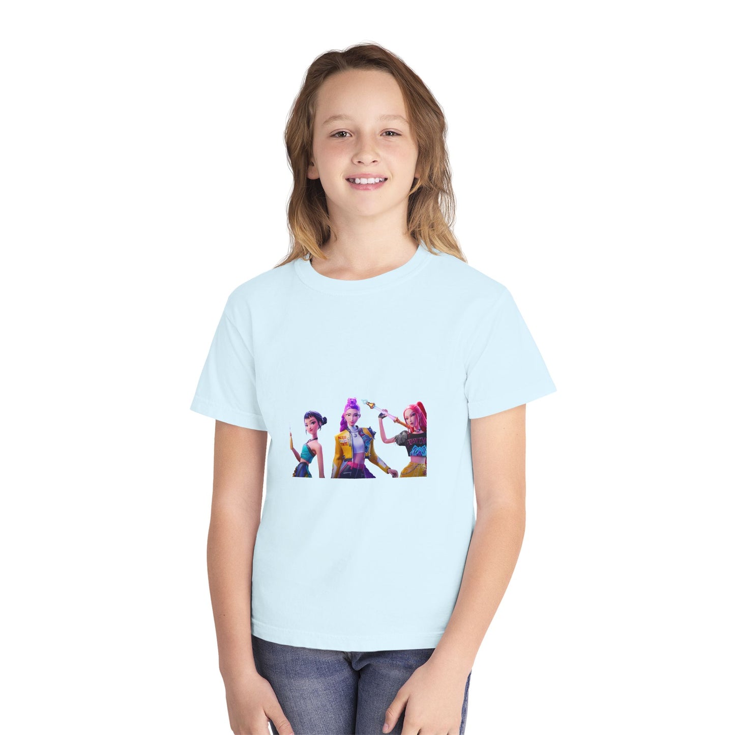 Youth Tee — Colorful Pop Trio Graphic Shirt