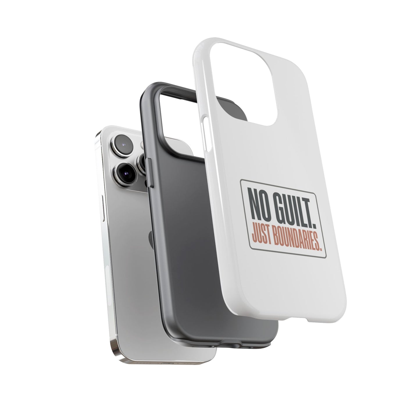 Phone Case — “No Guilt. Just Boundaries.” Motivational Protective Case