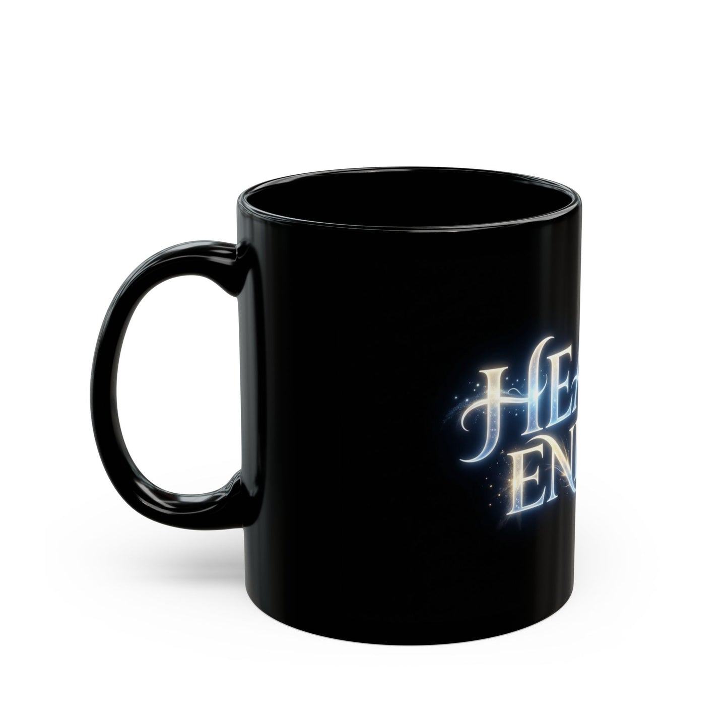 Heaven Energy Black Coffee Mug — Celestial Script 11oz & 15oz