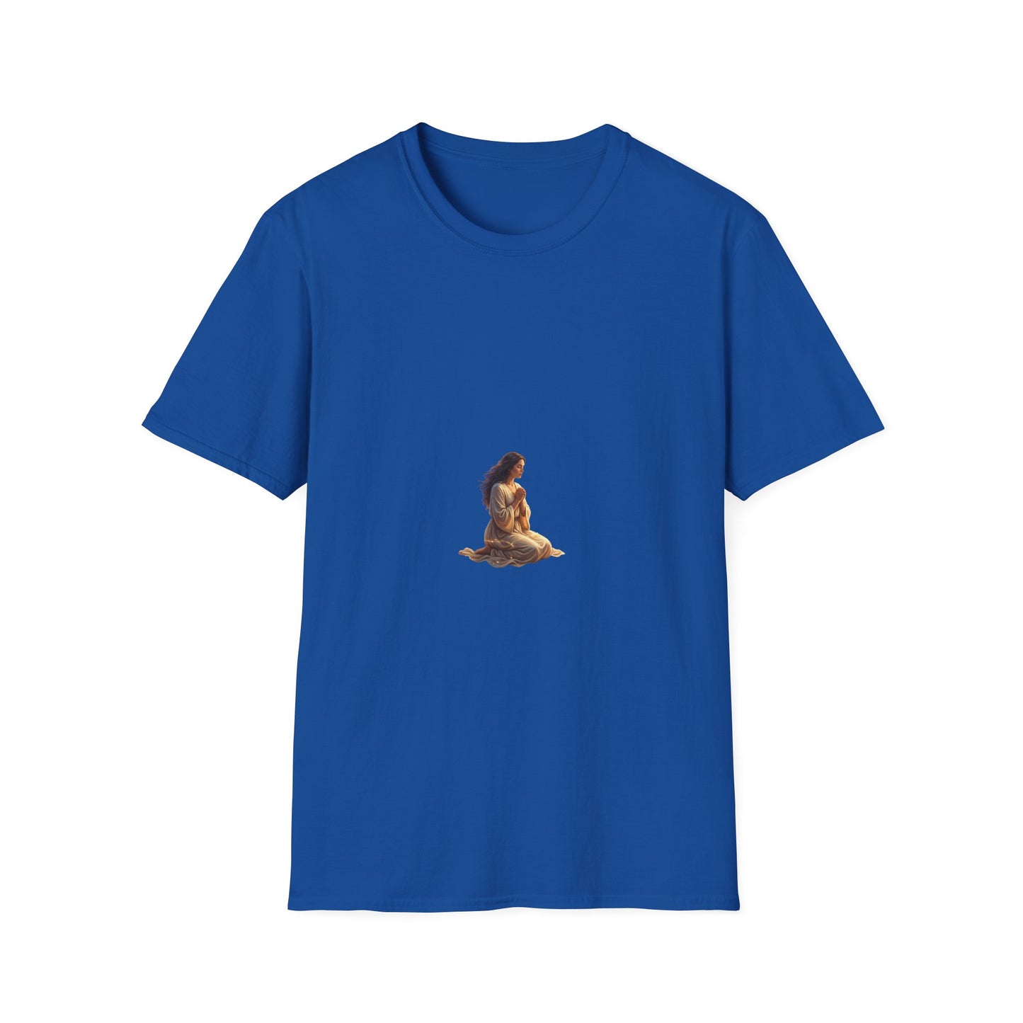 Meditating Woman Minimalist Yoga T-Shirt — Mindful Meditation Tee
