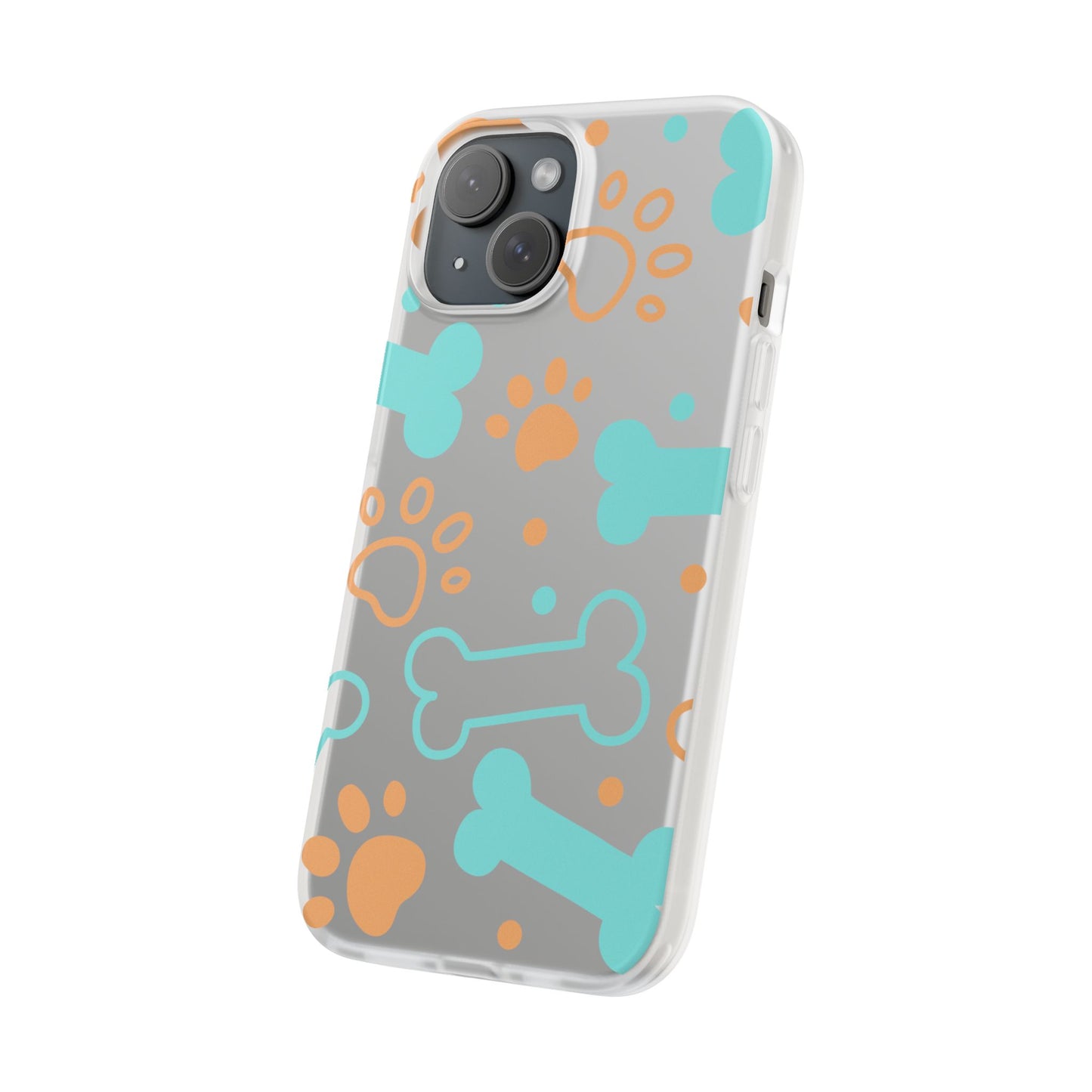 Flexi Case - Dog Lover's Playful Paw Print and Bone Design