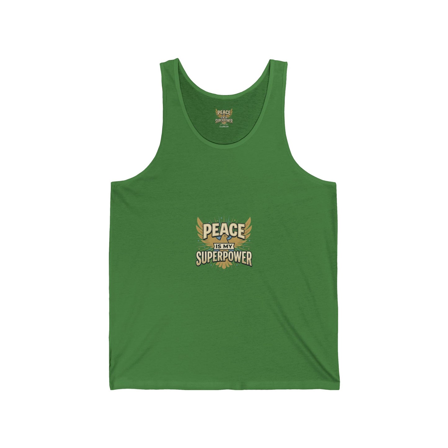 Tank Top — "Peace Is My Superpower" Graphic Fitness Tank
